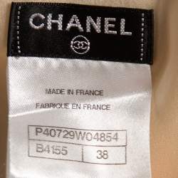 Pre Owned Chanel Colorblock Crepe & Knitted Sleeveless Dress M