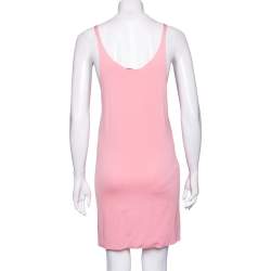 مملوكة مسبقًا فستان شانيل تريكو حرير وردي بلا أكمام مقاس متوسط (ميديوم)