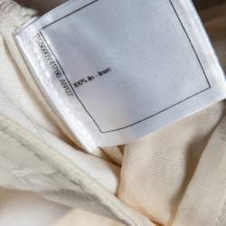 Pre Owned Chanel Ivory Linen Wide Legged Pants S 