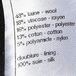 Pre Owned Chanel Black Tweed Gripoix Jewel Buttons Long Sleeve Jacket M