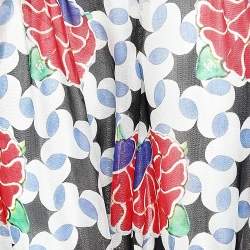 Chanel Multicolor Floral Printed Lurex Silk Harem Pants S