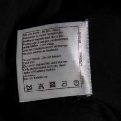 Pre Owned فستان قصير شانيل ساتان أسود وقصات بوكليه مقاس كبير (لارج)