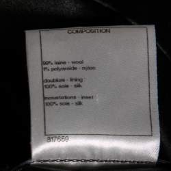 Pre Owned فستان قصير شانيل ساتان أسود وقصات بوكليه مقاس كبير (لارج)