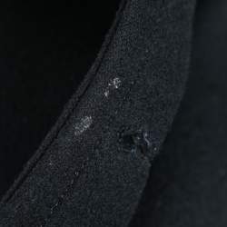 Pre Owned Chanel Black Wool Double Breasted Coat M