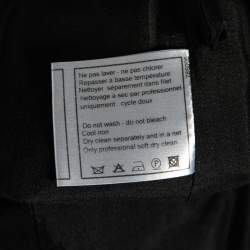 Pre Owned Chanel Black Tweed Paneled Mini Skirt M