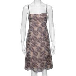 مملوكة مسبقًا Chanel Multicolor CC Printed Silk Sleeveless Mini Dress M
