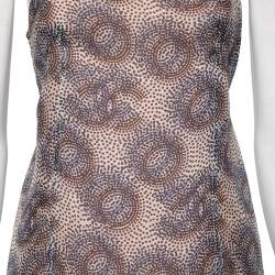 مملوكة مسبقًا Chanel Multicolor CC Printed Silk Sleeveless Mini Dress M