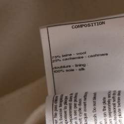 Chanel White Cashmere Open Front Overcoat M
