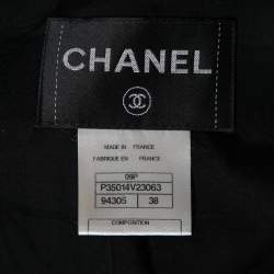 Chanel Black Tweed Flared Hem Long Sleeve Jacket M