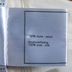 Pre Owned Chanel Cream Wool Straight Pants M