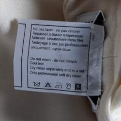 Pre Owned Chanel Cream Wool Straight Pants M