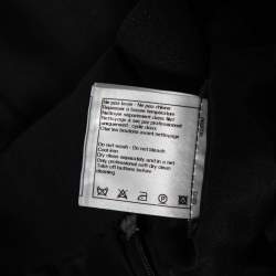 Pre Owned Chanel Black Silk Crepe Draped Skirt M