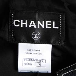 Pre Owned Chanel Black Sequin Embellished Zip Front Jacket S