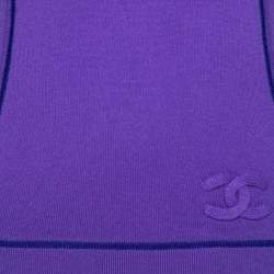 Pre Owned Chanel Purple Cashmere Crew Neck Long Sleeve Sweater S