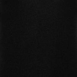 Pre Owned فستان شانيل كشمير أسود وبني بأكمام مستديرة وجيب أمامي مقاس صغير - سمول