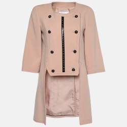 Chanel Salmon Pink Tweed Wool Tailcoat M