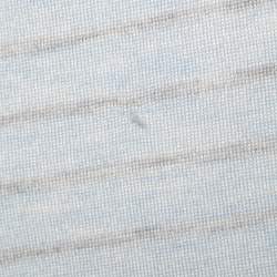 Chanel Pale Blue Striped Cashmere Knit Logo Embroidered Dress L