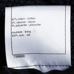 Chanel Black Textured Cotton Sleeveless Top M