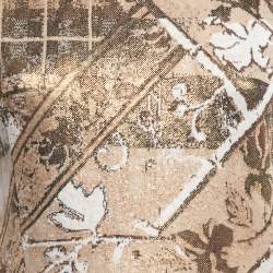 مملوكة مسبقًا Chanel Beige & Gold Jacquard Knit Button Detail Sleeveless Dress M