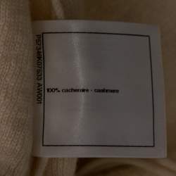Chanel Cream Patterned Cashmere Pocket Detailed Skirt L