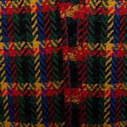 مملوكة مسبقًا معطف شانيل صوف نمط متعدد الألوان فينتدج مفتوح من الأمام بشراشيب مقاس كبير ( لارج )