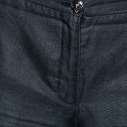 Pre Owned Chanel Navy Blue Denim Palazzo Pants M