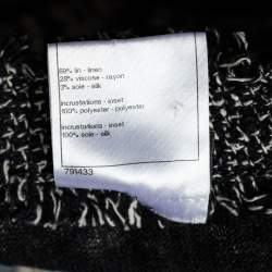 Chanel Monochrome Checkered Sequin Mini Dress M