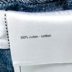 Chanel Blue Denim Quilted Straight Leg Jeans M Waist 28"