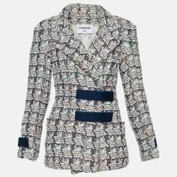Chanel Multicolor Tweed Velcro Front Jacket M