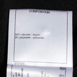 Pre Owned Chanel Black Knit Asymmetrical Long Sleeve Top M