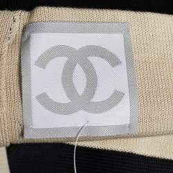 Pre Owned Chanel Black CC Knit Strapless Tube Top M