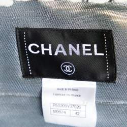 Chanel Monochrome Tweed Oversized Cropped Jacket L