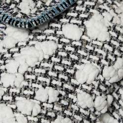 Chanel Monochrome Tweed Oversized Cropped Jacket L