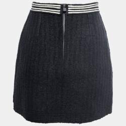 Free People Zip It To Plaid Wool Blend Mini Skirt In Color Black