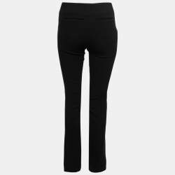 Chanel Black Wool Crepe Tailored Trousers S