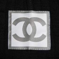 Pre Owned Chanel Black Wool Trim Detailed Mini Skirt M