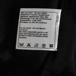 Pre Owned Chanel Black Wool Single-Breasted Suit S   