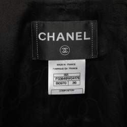 Pre Owned Chanel Black Wool Single-Breasted Suit S   