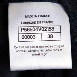 Chanel Navy Blue Silk Lace Tim Cami Dress M