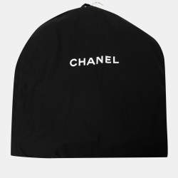 Pre Owned Chanel Black Tweed & Leather Trimmed Jacket M