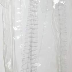 Chanel Transparent Ruffle Detail Hooded Poncho L