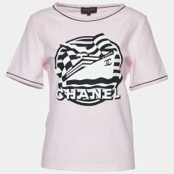 Chanel Pink Terry Knit La Pausa T-Shirt M Chanel