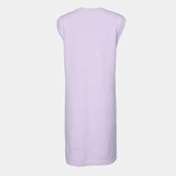 Chanel Lilac Cotton & Cashmere Knit Sleeveless Midi Dress L
