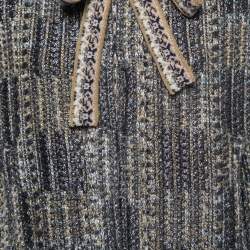 Pre Owned Chanel Multicolor Metallic Knit Poncho M