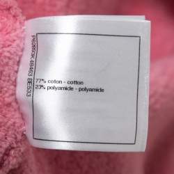 Chanel Pink Terry Chain Link Accent Jacket M