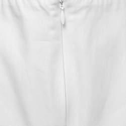 مملوكة مسبقًا Chanel White Cotton Short Sleeve Fitted Top S