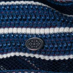 Pre Owned Chanel Blue Knit Top M