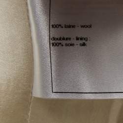 Pre Owned Chanel Cream Tweed Trim Detail Jacket S