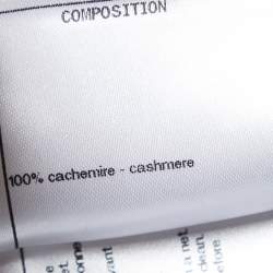 Pre Owned Chanel Navy Blue Chain Link Intarsia Cashmere Knit Top XL