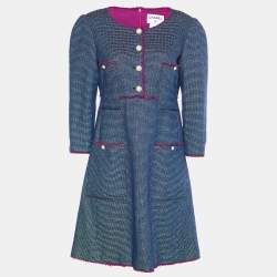 Chanel Multicolor Tweed Mini Dress L